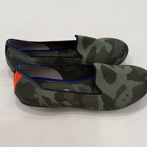 Rothy's Kids Dress Shoes in Green and Orange